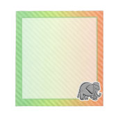 Cute Elephant; kleurrijk Notitieblok (Voorkant)