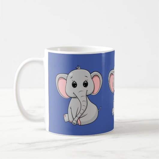 Cute Elephant Koffiemok (Links)