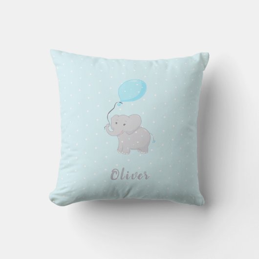 Cute Elephant met ballon Kussen (Voorkant)