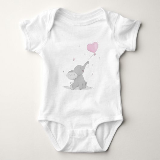 Cute Elephant met ballon Romper (Voorkant)