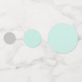 Cute Elephant Mint Polka Dot Baby shower Confetti (Achterkanten)