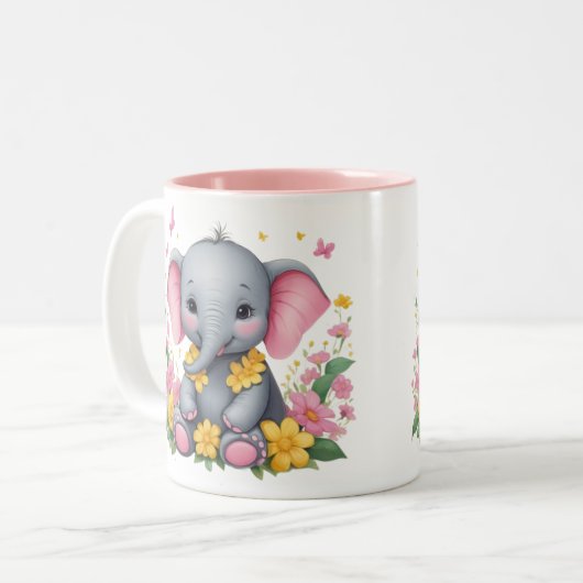Cute Elephant Mok (Voorkant links)