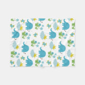 Cute Elephant Motif de couvertures de toison (Devant (Horizontal))
