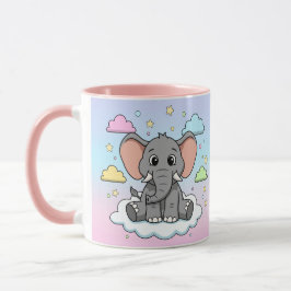 Cute Elephant on Cloud - I'm Ele-Fun-t Pun Mok