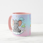 Cute Elephant on Cloud - I'm Ele-Fun-t Pun Mok (Voorkant links)