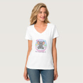 Cute Elephant on Cloud - I'm Ele-Fun-t Pun T-shirt (Voorkant volledig)