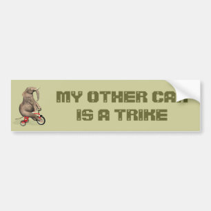 Cute Elephant Riding a Tricycle Bumpersticker