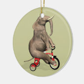 Cute Elephant Riding a Tricycle Keramisch Ornament (Links)