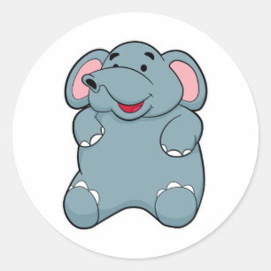 Cute Elephant Ronde Sticker
