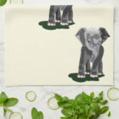 Cute Eléphant Serviette de cuisine (Plié)