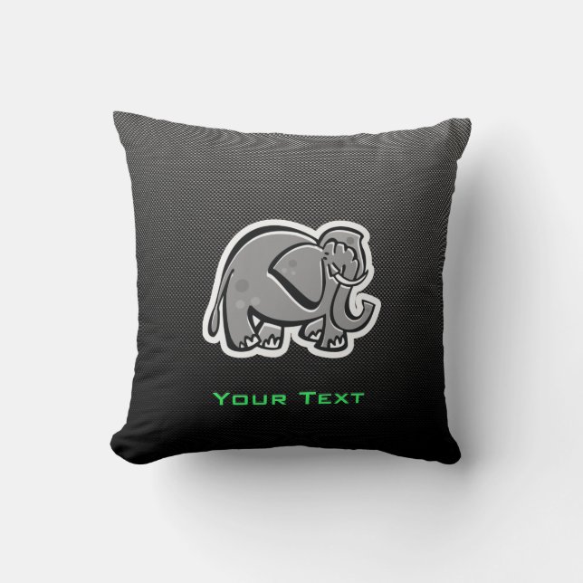 Cute Elephant Slank Kussen (Voorkant)