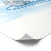 Cute Elephant Splashing in Water Poster (Hoek)