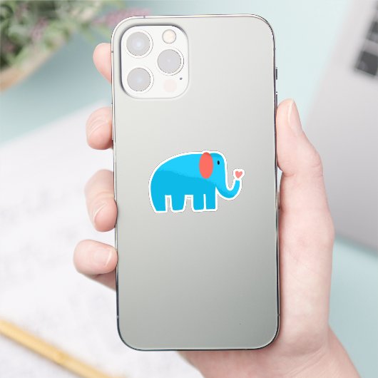 Cute Elephant Sticker (Telefoon)