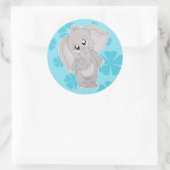 Cute Elephant Sticker - Large (Tas)