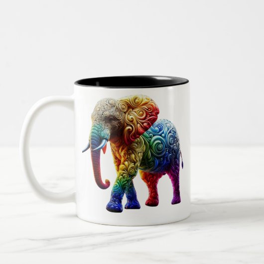 Cute Elephant Tweekleurige Koffiemok (Links)