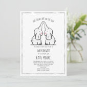 Cute Elephant Twins Baby shower Kaart (Staand voorkant)