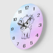 Cute Elephant Wall Clock Grote Klok (Hoek)
