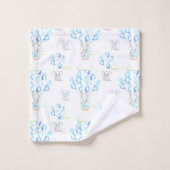 Cute Elephants-ballonnen & Clouds Baby Boy Pattern Bad Handdoek (Wasdoekje)