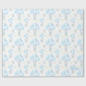 Cute Elephants-ballonnen & Clouds Baby Boy Pattern Cadeaupapier (Vlak)