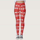 Cute Elephants-kerstairfeestdag Leggings (Voorkant)