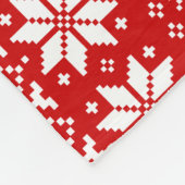 Cute Elephants kerstfeestay Pattern Red Fleece Deken (Hoek)