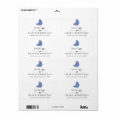 Cute élevage de poulet Blue Oeuf Carton Étiquette (Feuille entière)