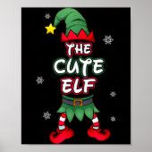 Cute Elf Christmas Pajamas Pjs Matching Family Gro Poster (Voorkant)