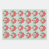 Cute Elf Family 4 Persoonlijke groet Inpakpapier Vel (Voorkant 2)