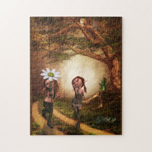 CUTE ELF FILLES IMAGINAIRE PUZZLE