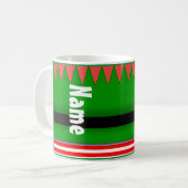 Cute Elf Noël Fête Café Thé Mug (Devant gauche)