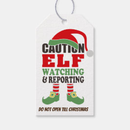 Cute "Elf Watching/ kerstdesign/Personalized Cadeaulabel