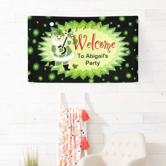 Cute Elf Welcome to Holiday Slumber Party Spandoek (Insitu)