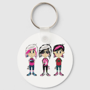 Cute Emo Punk Girls Sleutelhanger