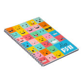 Cute Emoji School Logo Notitieboek (Rechterzijde)