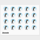 Cute Emperor Penguin Ronde Sticker (Vel)