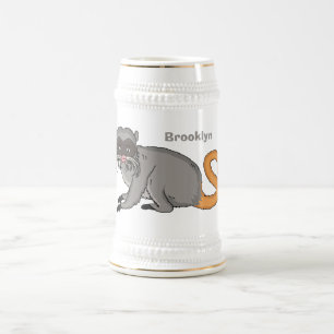 Cute Emperor Tamarin illustration cartoon Bierpul