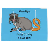 Cute Emperor Tamarin illustration cartoon Groot Cadeauzakje (Achterkant)
