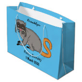 Cute Emperor Tamarin illustration cartoon Groot Cadeauzakje (Achterkant Gekanteld)