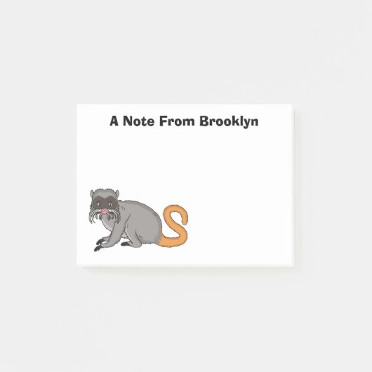 Cute Emperor Tamarin illustration cartoon Post-it® Notes (Voorkant)