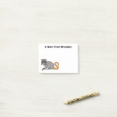 Cute Emperor Tamarin illustration cartoon Post-it® Notes (Op bureau)