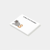 Cute Emperor Tamarin illustration cartoon Post-it® Notes (Schuin)