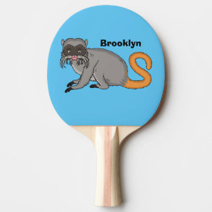 Cute Emperor Tamarin illustration cartoon Tafeltennisbatje