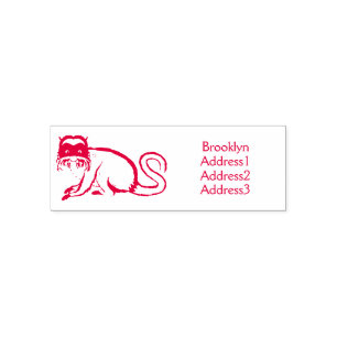 Cute Emperor Tamarin illustration cartoon Zelfinktende Stempel