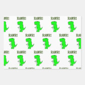 Cute en Angry T-Rex Dino RAWR Inpakpapier Vel (Voorkant)