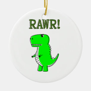 Cute en Angry T-Rex RAWR Keramisch Ornament