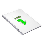 Cute en Angry T-Rex RAWR Notitieboek (Rechterzijde)