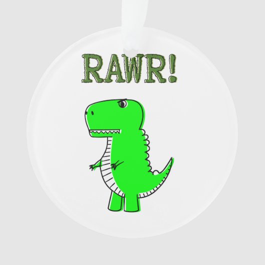 Cute en Angry T-Rex RAWR Ornament (voorkant)