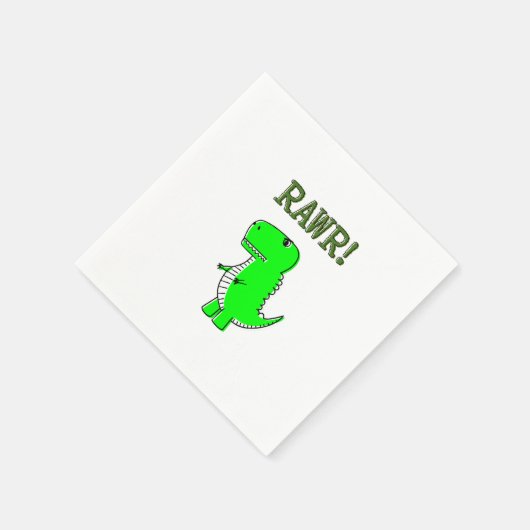 Cute en Angry T-Rex RAWR Servet (Hoek)