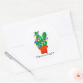 Cute en Bright kerstcactus Stickers (Envelop)