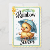 Cute en caoutchouc Canard bébé Douche Invitations (Devant)